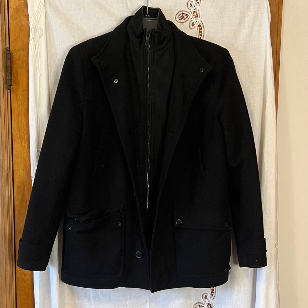 Kenneth Cole New York Black Wool Blend Jacket S